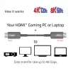 CLUB3D Ultra High Speed HDMI™ sertifikuotas AOC laidas 4K120Hz/8K60Hz vienkryptis M/M 15m/49.21ft