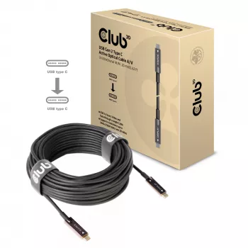CLUB3D USB Gen 2 Type C Active Optical kabelis A/V Unidirectional M/M 20 m