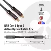 CLUB3D USB Gen 2 Type C Active Optical kabelis A/V Unidirectional M/M 20 m
