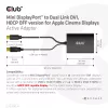 CLUB3D Mini DisplayPort į Dual Link DVI, HDCP OFF versija, skirta Apple Cinema Display – aktyvus adapteris