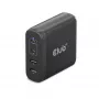 CLUB3D kelioninis įkroviklis 100 W GaN technologija, keturi prievadai USB Type-A (2 vnt.) ir -C (2 vnt.), Power Delivery (PD) 3.0 palaikymas