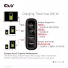 CLUB3D kelioninis įkroviklis 100 W GaN technologija, keturi prievadai USB Type-A (2 vnt.) ir -C (2 vnt.), Power Delivery (PD) 3.0 palaikymas