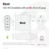 CLUB3D kelioninis įkroviklis 100 W GaN technologija, keturi prievadai USB Type-A (2 vnt.) ir -C (2 vnt.), Power Delivery (PD) 3.0 palaikymas