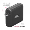 CLUB3D kelioninis įkroviklis 100 W GaN technologija, keturi prievadai USB Type-A (2 vnt.) ir -C (2 vnt.), Power Delivery (PD) 3.0 palaikymas