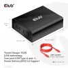 CLUB3D kelioninis įkroviklis 132W su GaN technologija, keturi prievadai USB Type-A ir -C, palaiko Power Delivery (PD) 3.0