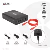 CLUB3D kelioninis įkroviklis 132W su GaN technologija, keturi prievadai USB Type-A ir -C, palaiko Power Delivery (PD) 3.0