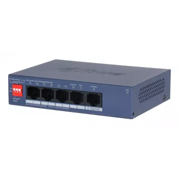 Dahua Technology CS4005-4ET1GT-36 tinklo komutatorius Valdomas L2 Gigabit Ethernet (10/100/1000) Power over Ethernet (PoE) Mėlynas