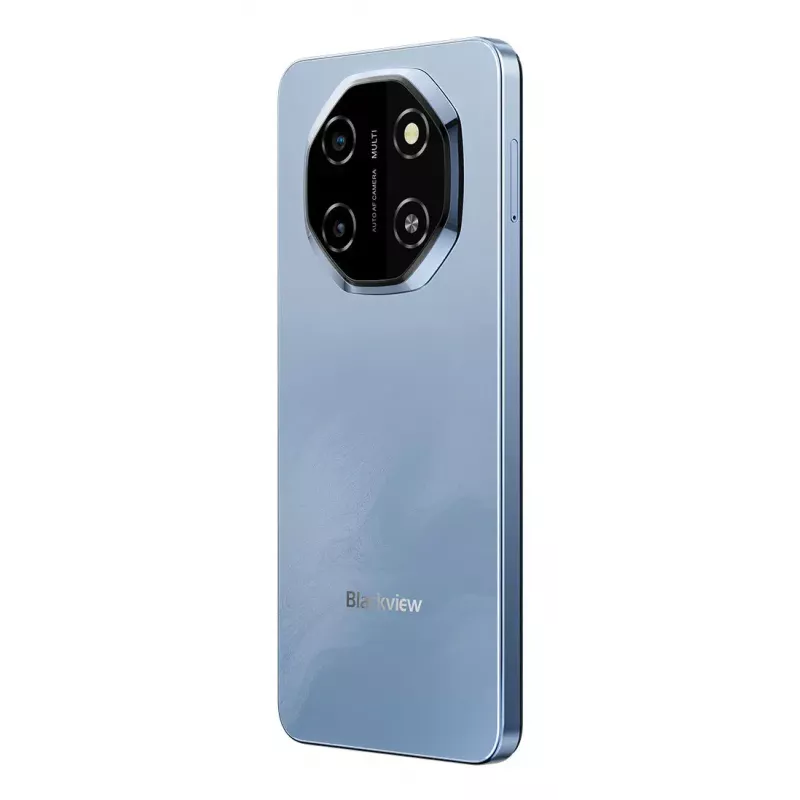 Išmanusis telefonas BLACKVIEW SHARK 6 — 6,88 colio (17,5 cm), Unisoc T8100 2 GHz, 4 GB RAM, 128 GB, 16 MP dviguba galinė kamera, 5000 mAh, Android 15, hibridinis Dual SIM, mėlynas