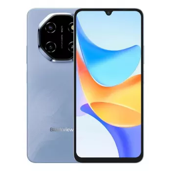 Išmanusis telefonas BLACKVIEW SHARK 6 — 6,88 colio (17,5 cm), Unisoc T8100 2 GHz, 4 GB RAM, 128 GB, 16 MP dviguba galinė kamera, 5000 mAh, Android 15, hibridinis Dual SIM, mėlynas