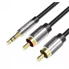 Garso kabelis Vention 3.5mm TRRS (kištukas) į 2×RCA (kištukas), 2 m, juodas