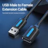 Vention USB 2.0 A kištuko į A lizdą ilginimo laidas 2 m juodas PVC