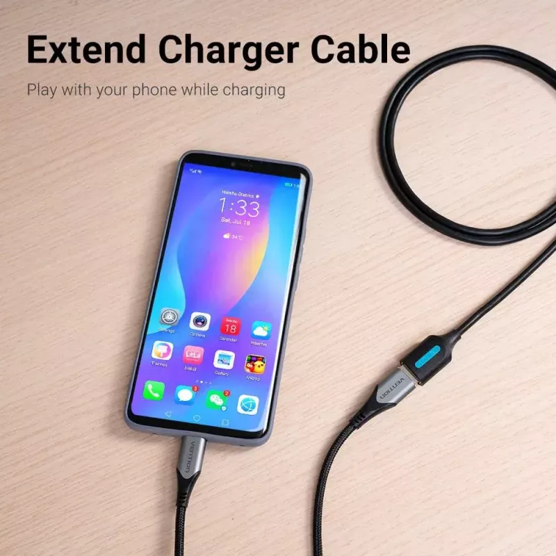 Vention USB 2.0 A kištuko į A lizdą ilginimo laidas 2 m juodas PVC