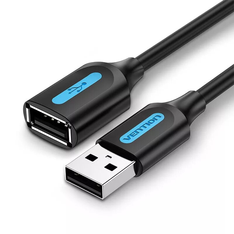 Vention USB 2.0 A kištuko į A lizdą ilginimo laidas 2 m juodas PVC