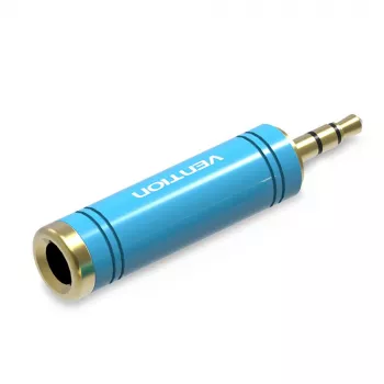 Vention 3,5 mm kištukas į 6,5 mm lizdą garso adapteris, mėlynas, metalinis