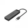 Vention TGKBB USB šakotuvas 3.2 Gen 1 Type-C 5000 Mbit/s juodas