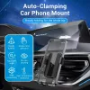 Automobilinis ventiliacijos telefono laikiklis Vention KCTB0 — pasyvus automatiškai užsispaudžiantis laikiklis, skirtas 4,7–7,2 colių telefonams, juodas, ABS/TPU, 117,6×73×84,3 mm