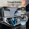 Automobilinis ventiliacijos telefono laikiklis Vention KCTB0 — pasyvus automatiškai užsispaudžiantis laikiklis, skirtas 4,7–7,2 colių telefonams, juodas, ABS/TPU, 117,6×73×84,3 mm