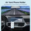 Automobilinis ventiliacijos telefono laikiklis Vention KCTB0 — pasyvus automatiškai užsispaudžiantis laikiklis, skirtas 4,7–7,2 colių telefonams, juodas, ABS/TPU, 117,6×73×84,3 mm