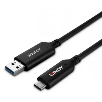 Lindy 25 m USB 3.2 Gen 1 Type A to C šviesolaidinio pluošto hibridinis kabelis