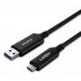 Lindy 25 m USB 3.2 Gen 1 Type A to C šviesolaidinio pluošto hibridinis kabelis