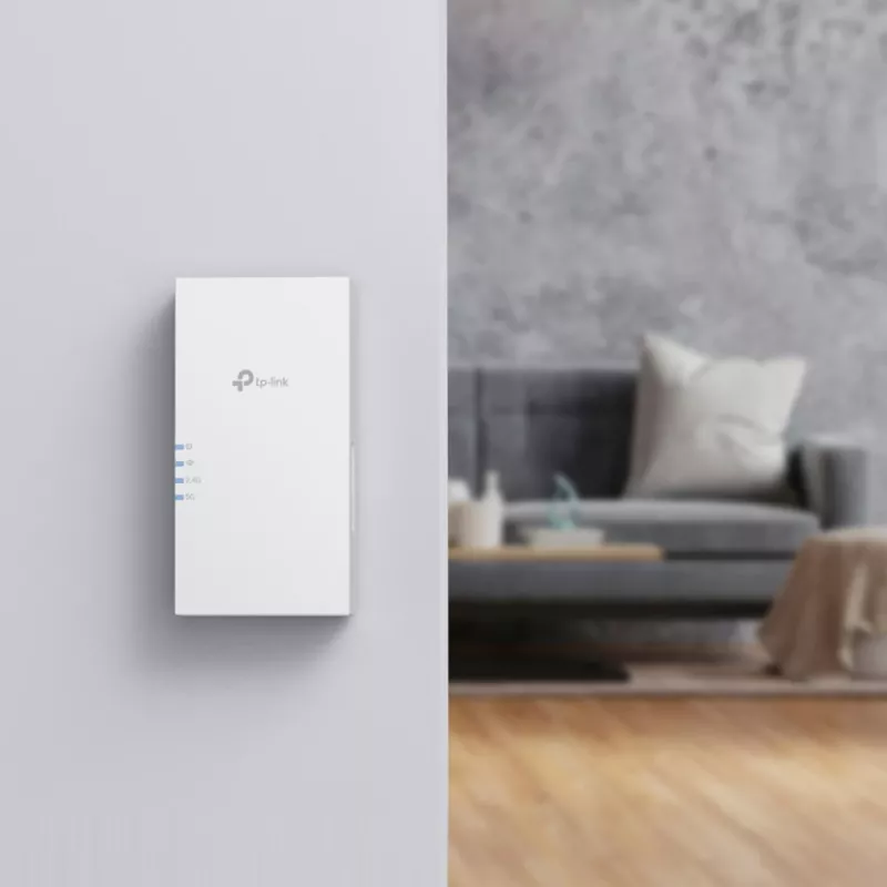 Belaidžio ryšio plėtiklis TP-Link RE220BE — dviejų juostų 2,4/5 GHz, 802.11ac, 2 išorinės antenos, 100–240 V įvestis