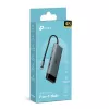 USB Type-C šakotuvas TP-Link UH7021C — HDMI, USB 3.2 Gen1, USB 2.0, SD/microSD, 5000 Mbit/s, aliuminis juodas
