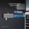 USB Type-C šakotuvas TP-Link UH7021C — HDMI, USB 3.2 Gen1, USB 2.0, SD/microSD, 5000 Mbit/s, aliuminis juodas