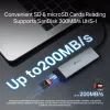 USB Type-C šakotuvas TP-Link UH7021C — HDMI, USB 3.2 Gen1, USB 2.0, SD/microSD, 5000 Mbit/s, aliuminis juodas