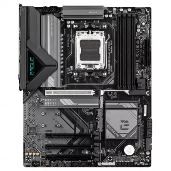 GIGABYTE B650E EAGLE WIFI6E pagrindinė plokštė – AMD Ryzen 9000 serijos procesoriams, 8+2+2 fazių VRM, iki 8200MHz DDR5 (OC), 1xPCIe 5.0 + 2xPCIe 4.0 M.2, 2.5GbE LAN, WIFI 6E, USB 3.2 Gen 2