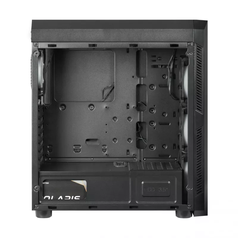 PC korpusas CHIEFTEC Scorpion 3 GL-03B-OP — Tower ATX/Micro-ATX/Mini-ITX, grūdintas stiklas, 3×120 mm priekiniai ventiliatoriai