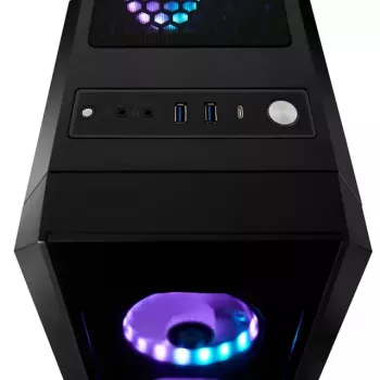PC Midi Tower korpusas CHIEFTEC SCORPION 3 GL-03B-UC-OP — juodas, grūdintas stiklas, ATX/Micro-ATX, 3x120mm priekiniai + 1x120mm galinis ventiliatoriai