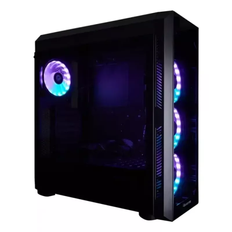 PC Midi Tower korpusas CHIEFTEC SCORPION 3 GL-03B-UC-OP — juodas, grūdintas stiklas, ATX/Micro-ATX, 3x120mm priekiniai + 1x120mm galinis ventiliatoriai