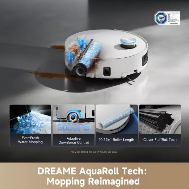 Robot dulkių siurblys Dreame Aqua10 Ultra Roller Complete white
