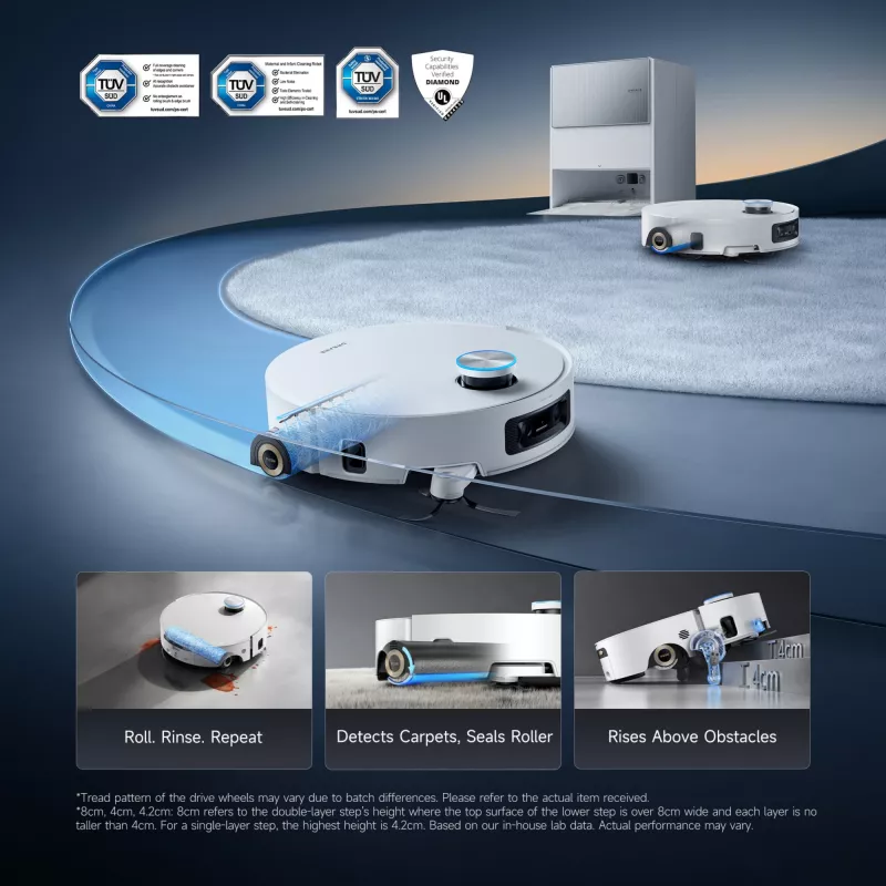 Robot dulkių siurblys Dreame Aqua10 Ultra Roller Complete white