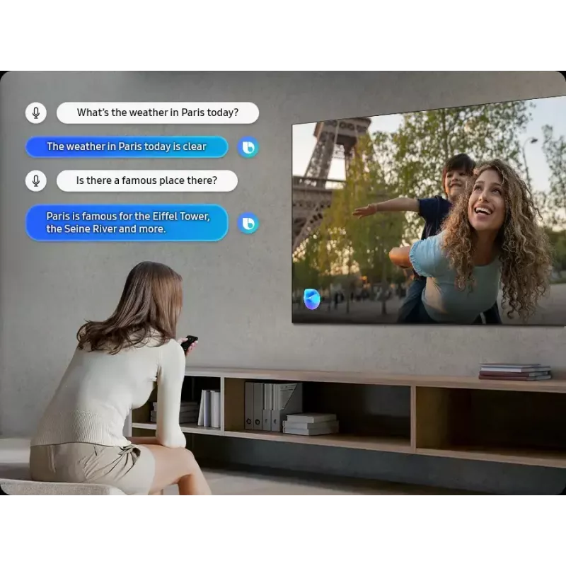 Televizorius Samsung 65 colių Neo QLED QN85F 4K UHD — 65 coliai (163 cm), Neo QLED, 3840×2160, Tizen, sidabrinis