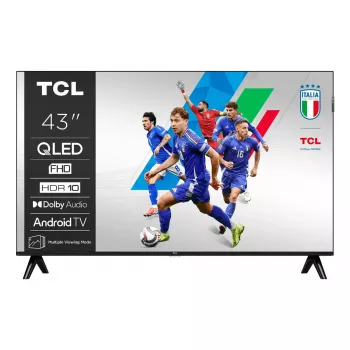 Televizorius TCL 43V5C 43 colių QLED Full HD (1920x1080) Android TV, HDR10, 2x HDMI, „Wi‑Fi“, „Bluetooth“, 20W