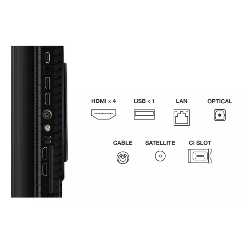 Televizorius TCL P8K 65 col. 4K QLED 3840 x 2160