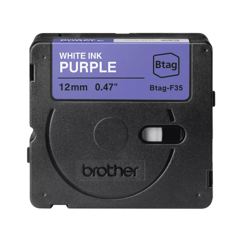 Etikečių gamybos juosta Brother BTAG-F31 juoda ant violetinės 1,2 cm 4 m