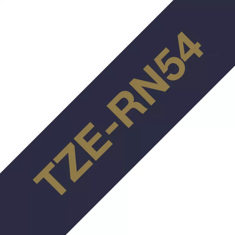 Brother TZE-RN54 ženklinimo juostelė Auksinė ant tamsiai mėlynos
