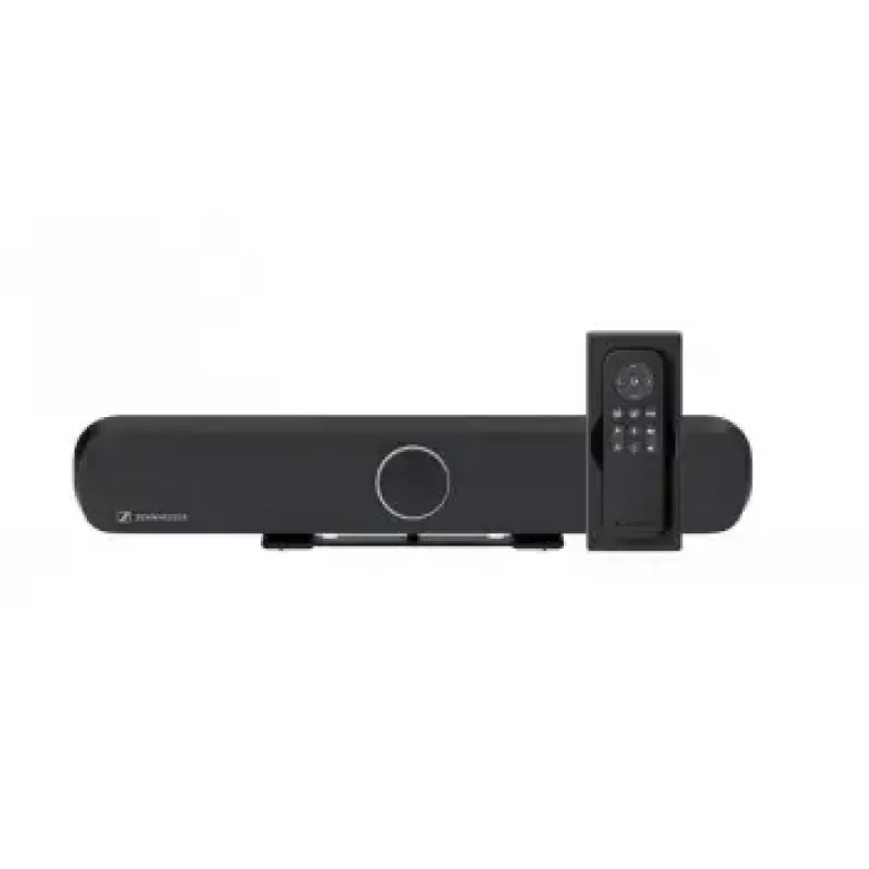 Microphone Sennheiser TEAMCONNECT BAR S VIDEO BAR — integruoti garsiakalbiai, triukšmo slopinimas, USB/prijunk ir naudok