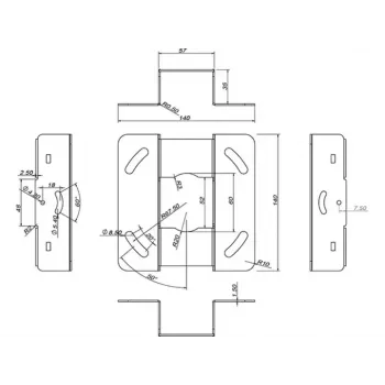 Lubinis laikiklis Multibrackets M Universal Projector 200 su tiksliu reguliavimu