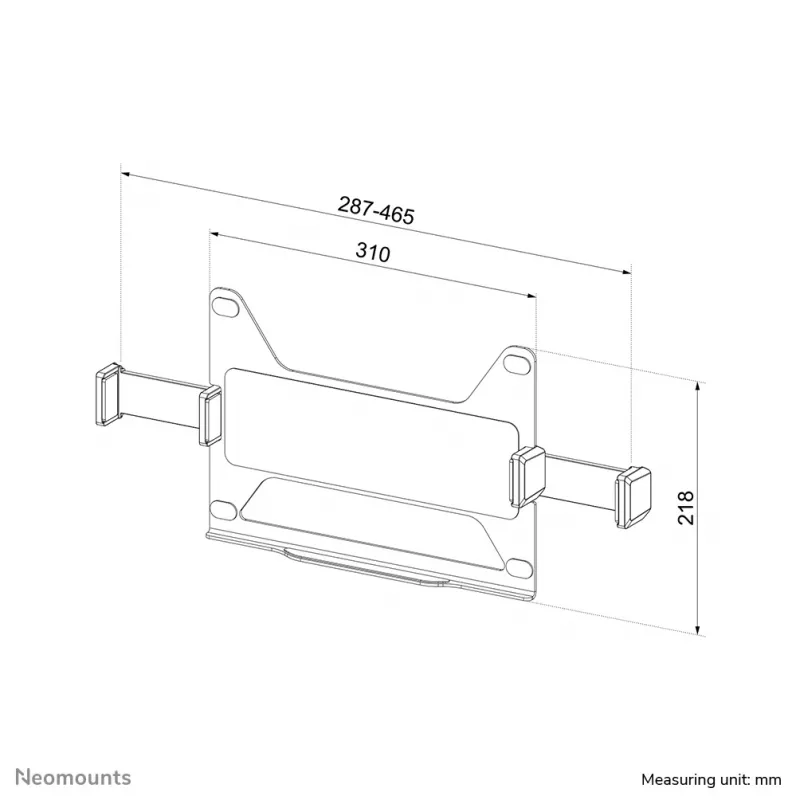 Neomounts ADS20-425BL1 Nešiojamojo kompiuterio laikiklis 11,6–17,3 colio - VESA - universalus
