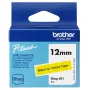 Etikečių gamybos juostelė Brother BTAG-631 Juoda ant geltonos 1.2 cm 4 m