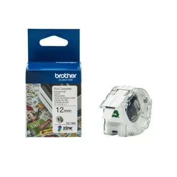 Nepertraukiama etiketė Brother CZ-1002 1,2 cm x 5 m Rašalinė