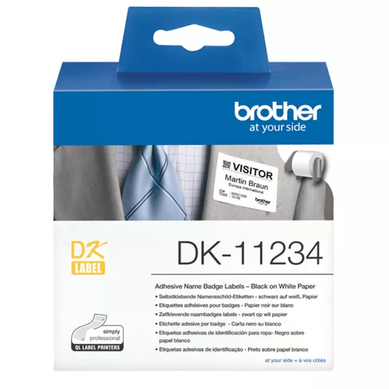 Brother DK-11234 spausdintuvo etiketė Balta Lipni spausdintuvo etiketė