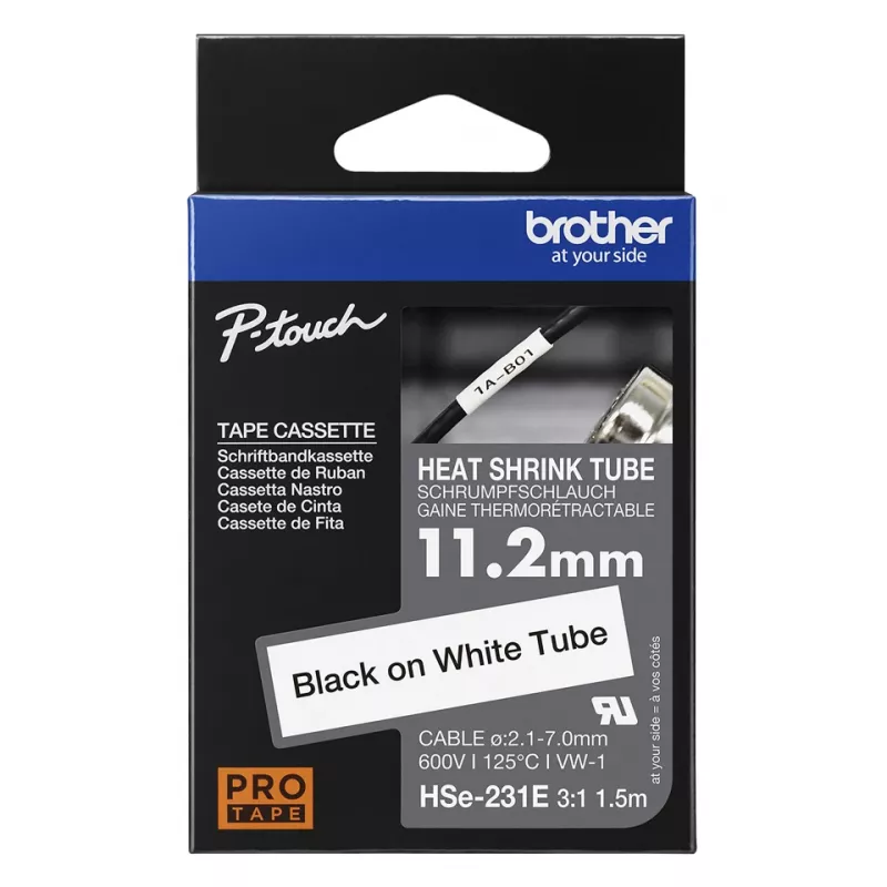 Spausdintuvo juostelė Brother HSE-231E juoda