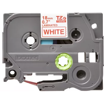 Laminuota juosta Brother TZe242 18mm raudona ant balto