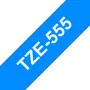 Laminuota juosta Brother TZe555 24 mm, balta ant mėlyno