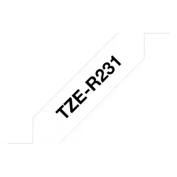 Brother TZE-R231 etikečių gamybos juosta Juoda ant balto