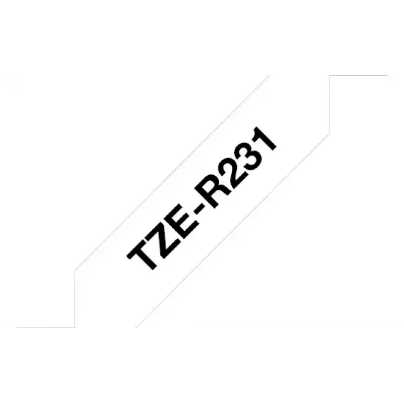 Brother TZE-R231 etikečių gamybos juosta Juoda ant balto